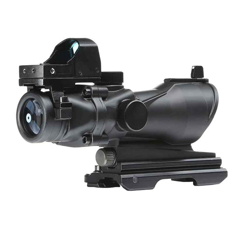 Aim Acog 4X32 прицел красно Зеленая Сетка с QD креплением и мини Красный точка зрения