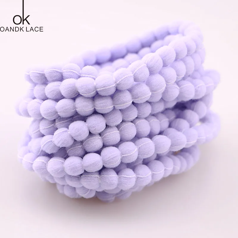 17 5yard 1cm 5 ярдов пятнистая лента красочное кружево с помпонами отделка шар бахрома кружево лента Вязание для ткани или сумки DIY Швейные аксессуары - Цвет: 17 5yard 1cm