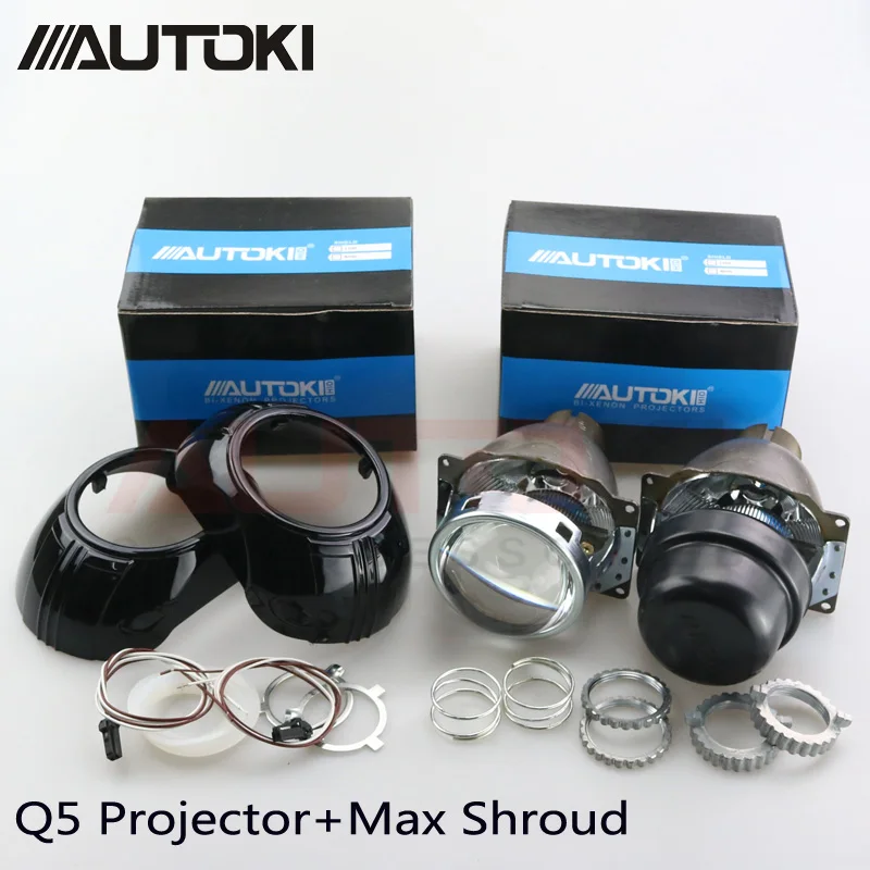 Стайлинг автомобильных фар 3 дюйма Koito Q5 Bi xenon объектив проектора + S Max кожухи