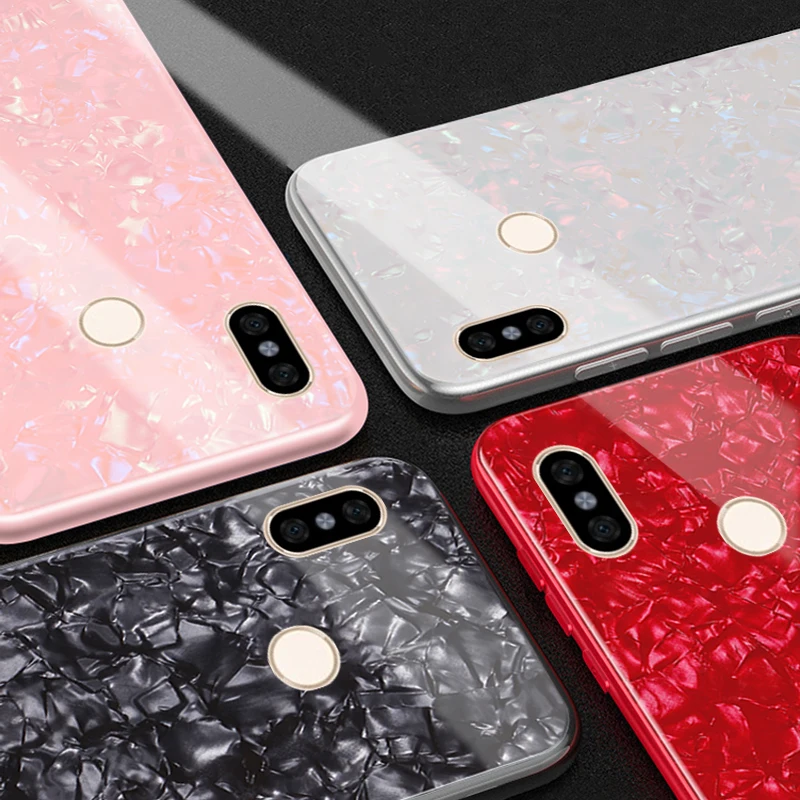 Для Xiaomi Redmi Note 5 Чехол роскошные закаленное стекло Жесткий Мягкий рамки