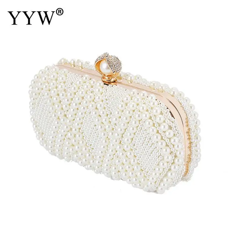 Модная Роскошная вечерняя сумка-клатч YYW с кристаллами и жемчугом женская