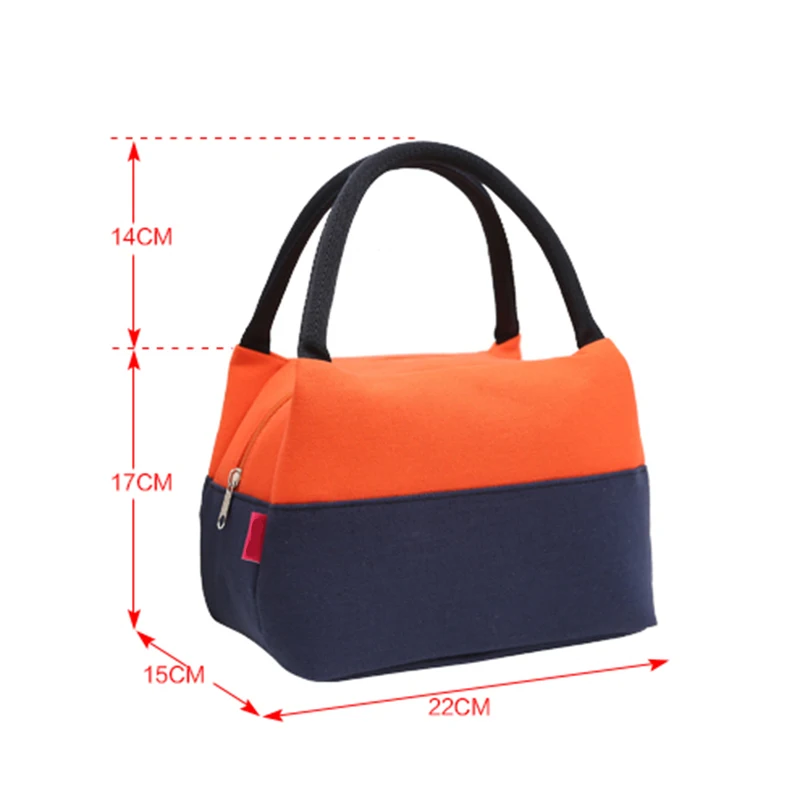 Холщовая Сумка для ланча модные портативные маленькие сумки ланч-бокса женщин