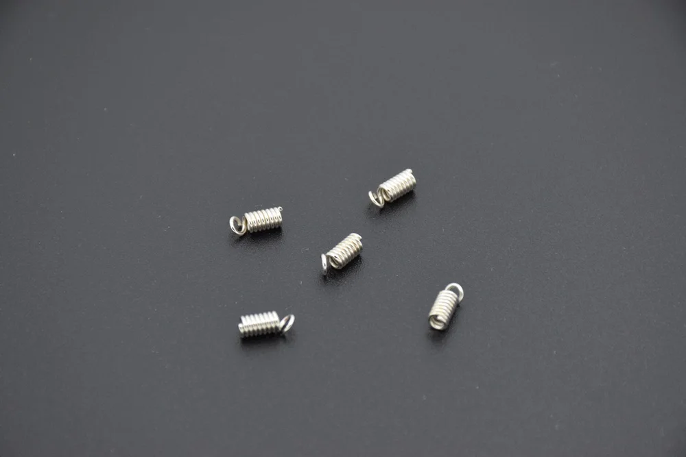 Бесплатная доставка 200 шт. металлические зажимы для концов шнура пружинные