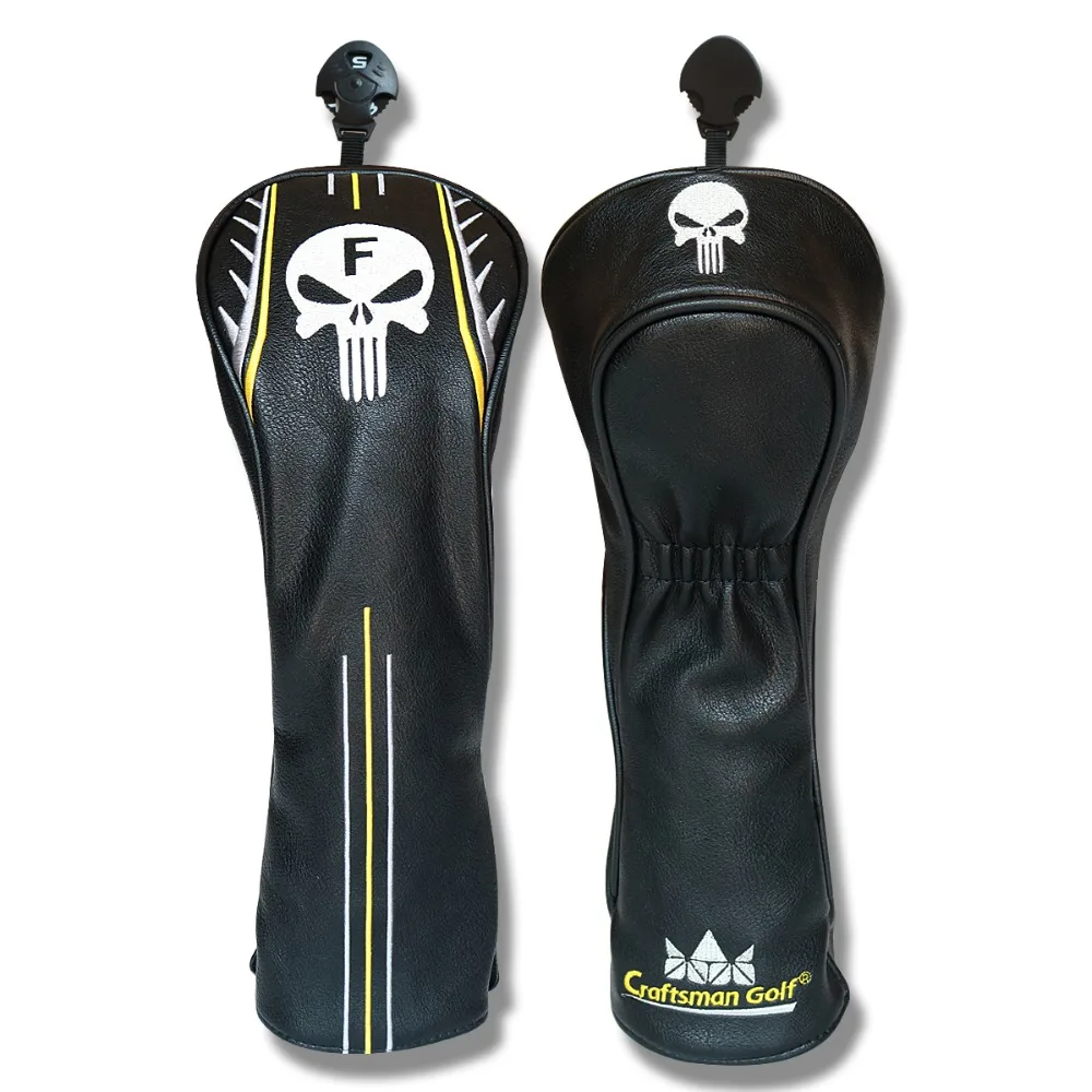 Гольф мастер fairway Wood чехол Гибридный &quotскелетная&quot тема Сменный номер тега эластичной резинкой на толстом