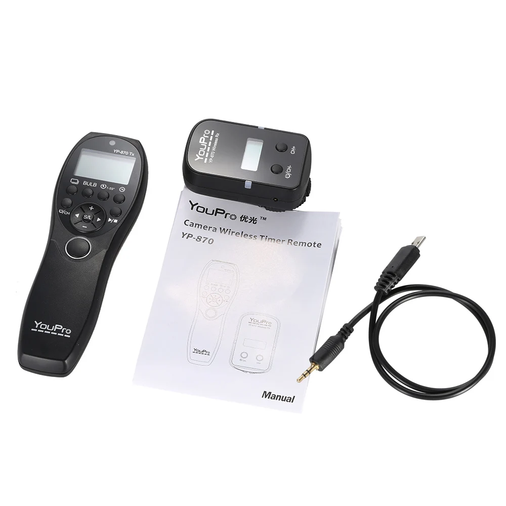 

Youpro YP-870II E2 Wireless Shutter Timer Remote Control for Fujifilm fuji X-m1 X-t1 E2 X X-a1 Xq1 X-a2 X100t X-Pro2 X70 X-t10