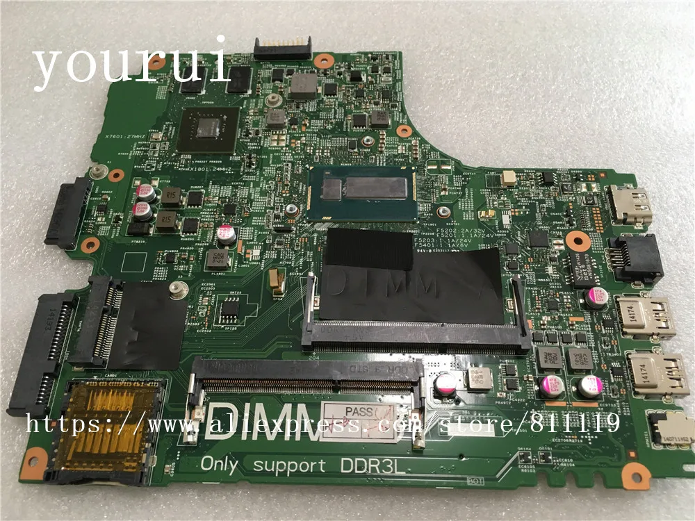 

yourui For Dell Inspiron 3437 5437 Laptop For Motherboard CN-0KC1KM 0KC1KM KC1KM With i5-4200u CPU Fully test