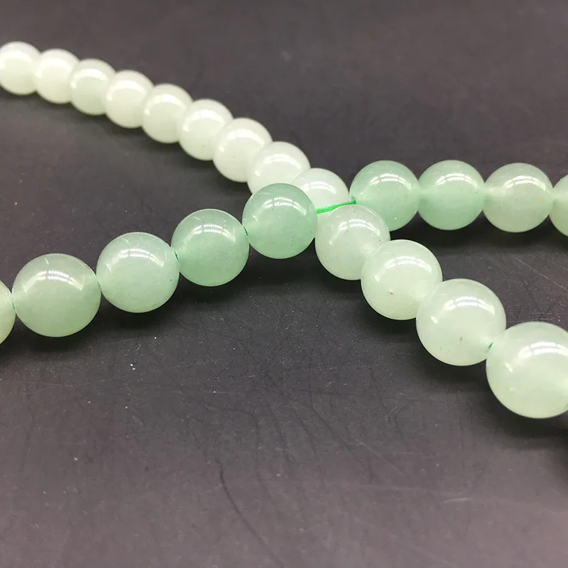 Оптовая продажа бусины из натурального зеленого камня авантюрин круглые