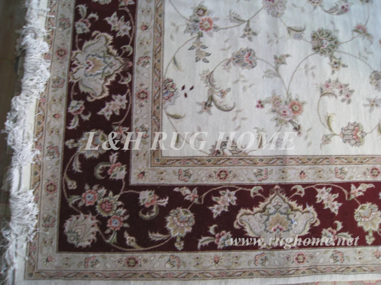 Бесплатная доставка 8'X10' 160 линия ручной вязки шерсть и шелк восточные
