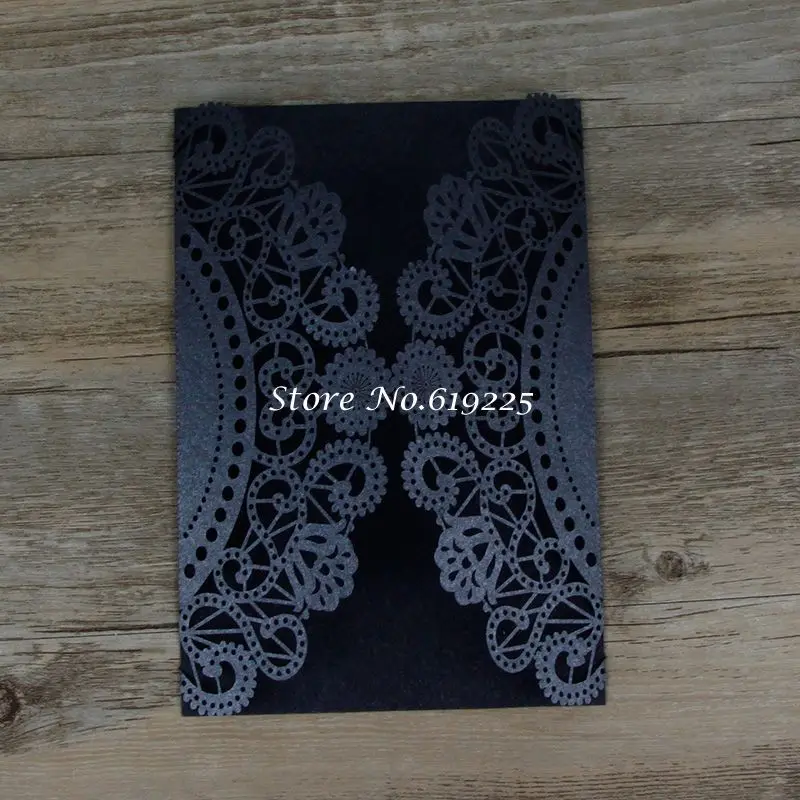 Свадебные приглашения лазерная резка бумажные кружева свадебные 50 шт./лот 4 в