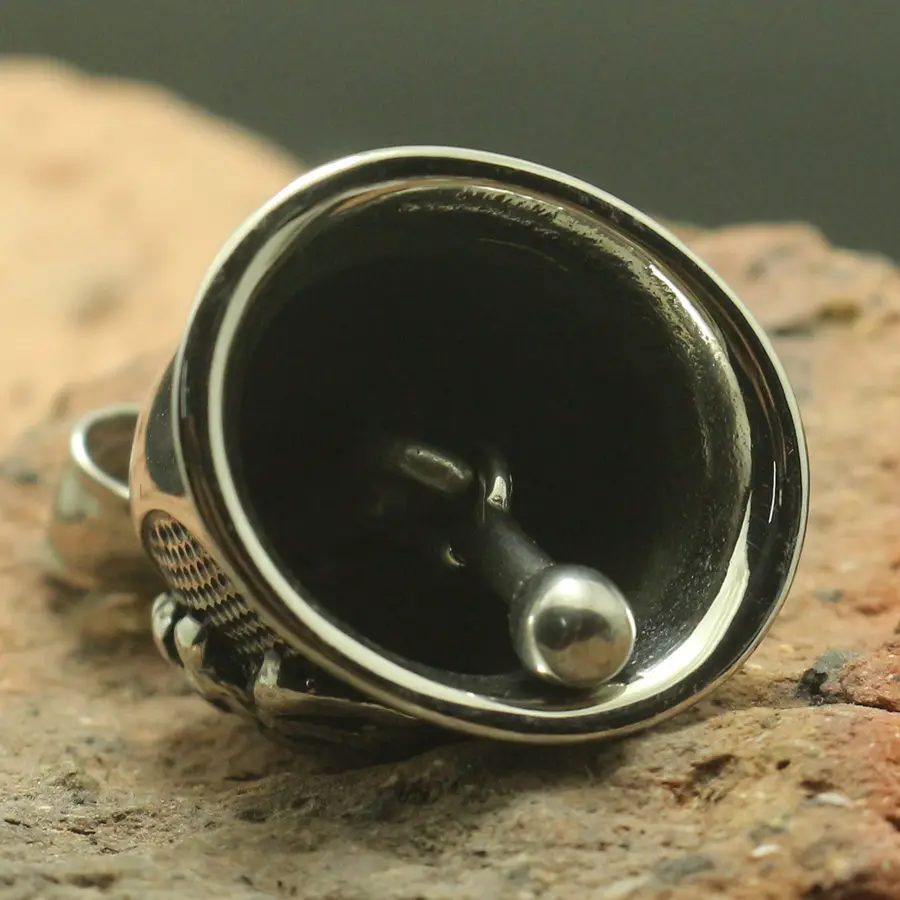 Мужские Мальчики 316L нержавеющая сталь крутой байкер животное волк ворс