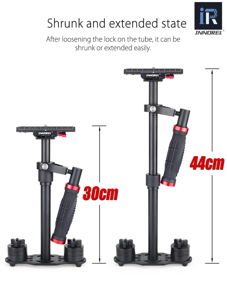 INNOREL SP50 алюминиевый сплав мини steadicam Ручной Стабилизатор Портативный видео steadycam для Canon Nikon sony DSLR камеры VS S40