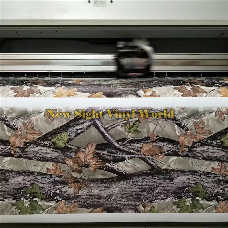 

Yellow Leaf Realtree Camouflage Vinyl Car Wrap Film Sticker Bubble Free For JEEP TRUCK