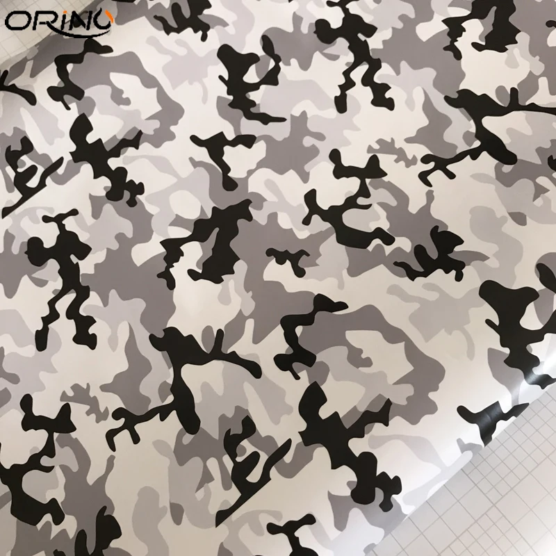 

Snow Camouflage Vinyl Car Wrap Adhesive Decal DIY Air Release Roll