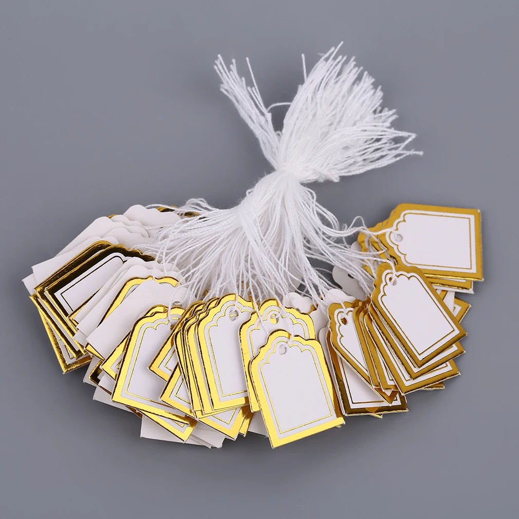 100 шт./упак. квадратной формы цена ярлычки на завязке товары этикетка для одежды