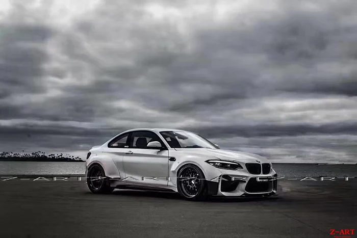 Z ART углеродное волокно тела комплект для BMW M2 2015 2017 PSM тюнинг пакет F87 расширителей