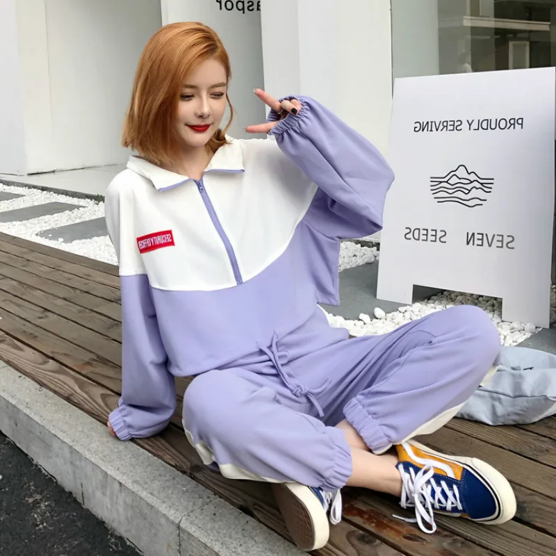 Модные женские комплекты Весна Осень Новый корейский harajuku bf кардиган пальто