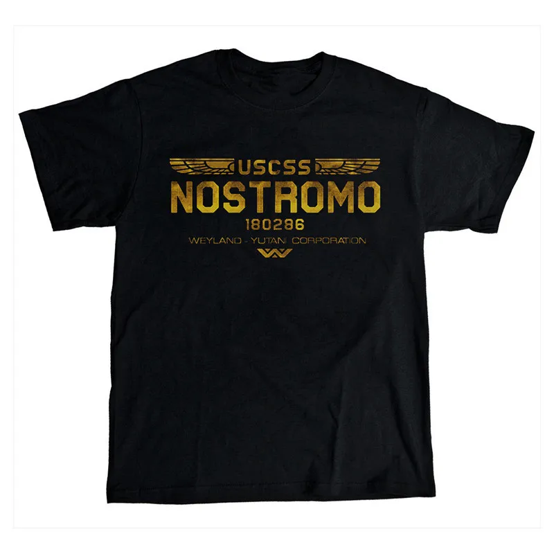 USCSS nostomo 180286 футболка мужская с Прометей чужой Weyland Yutani Футболка с принтом летняя футболка для взрослых Большие размеры