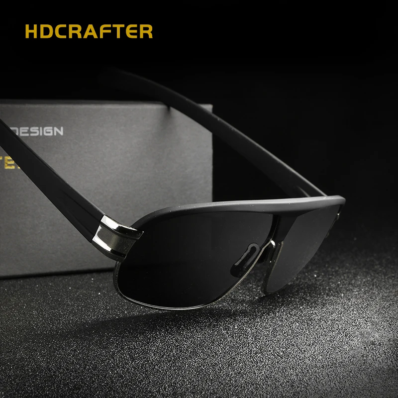 Мужские солнцезащитные очки HDCRAFTER брендовые дизайнерские поляризационные для
