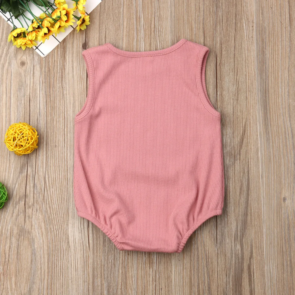 

Pudcoco Summer Kids Clotnes Newborn Baby Boy Girls Solid Color Sleeceless Bodysuit One Piece Jumpsuit Playsuit Outfits Sunsuit