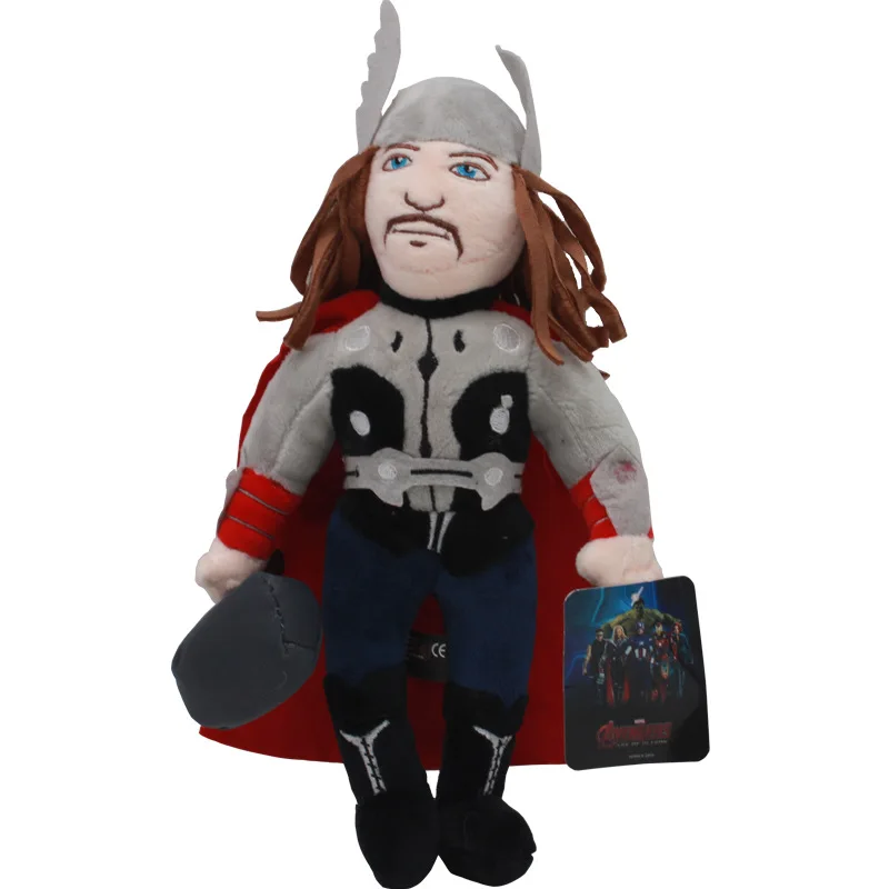 30 см Marvel, Мстители, Человек-паук, железный человек, Халк, Капитан Америка, Бэтмен, Тор, мягкие плюшевые игрушки, кукла, мягкая игрушка для детей - Цвет: Thor