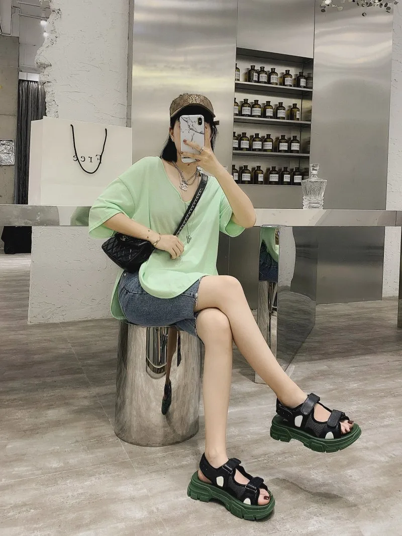 Водонепроницаемая обувь; женские сандалии на массивной платформе; zapatos de mujer; Летние фирменные пляжные сандалии; mujer; коллекция года; женская дышащая обувь