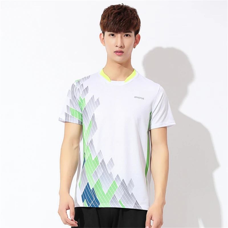 Рубашка для бадминтона с коротким рукавом Мужская одежда настольного тенниса