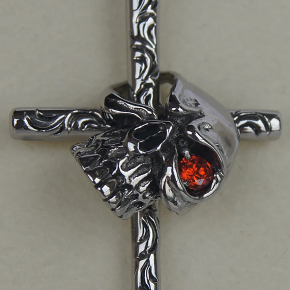 Крутые ожерелья и подвески из нержавеющей стали 316L с подвижным черепом