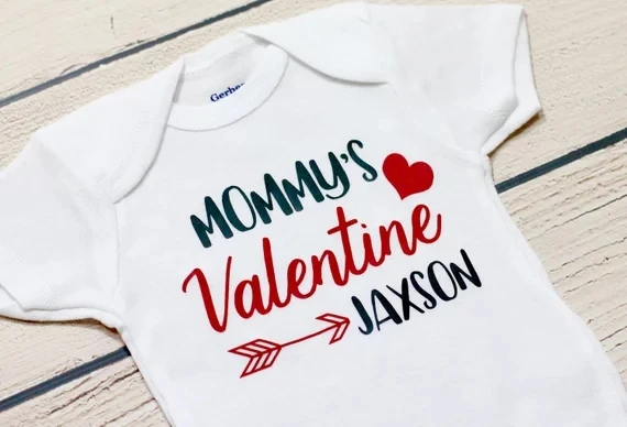 Детские футболки с надписью Mommy's Valentines Фотосессия для беременных Боди душа