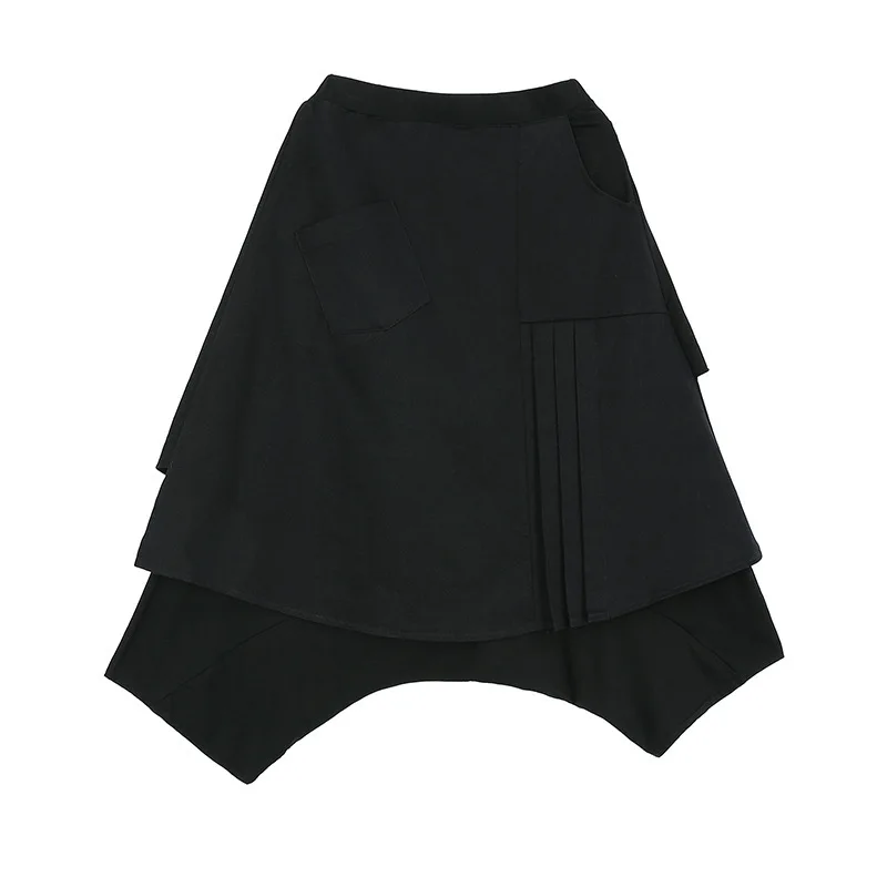 LANMREM может отправить 2020 осенние модные Новые лоскутные брюки из двух частей