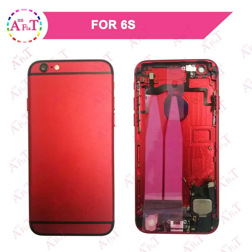 Красный для IPhone 6 6G 6 Plus 6S 6S Plus задняя средняя рамка Шасси Полный корпус сборка Крышка батарейного отсека Дверь задняя с гибким кабелем