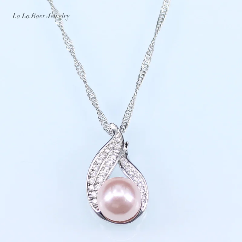 Винтажное серебро 925 бижутерия Модные полые капли воды с розовым искусственным