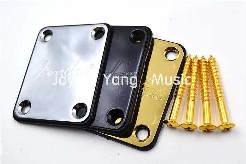 Надпись резная электрическая гитара шеи пластины и 4 винта для Страт/Теле стиль