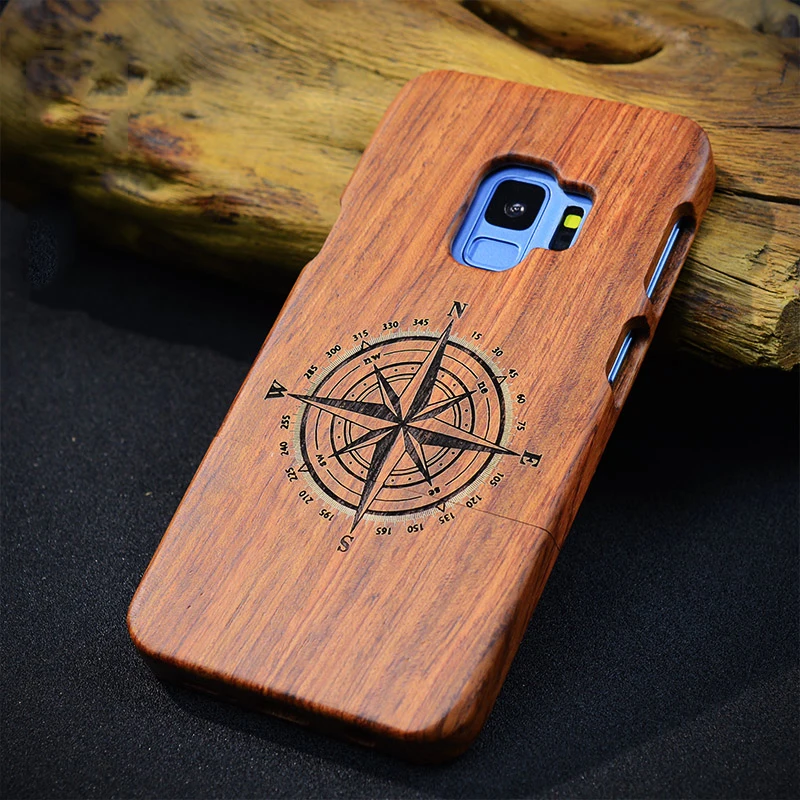 Полный деревянный ящик для samsung Galaxy Note 9, 8, S5, S6, S7, S8, S9 Edge Plus, чехол для телефона из натурального бамбука, ручной работы, чехол с резьбой