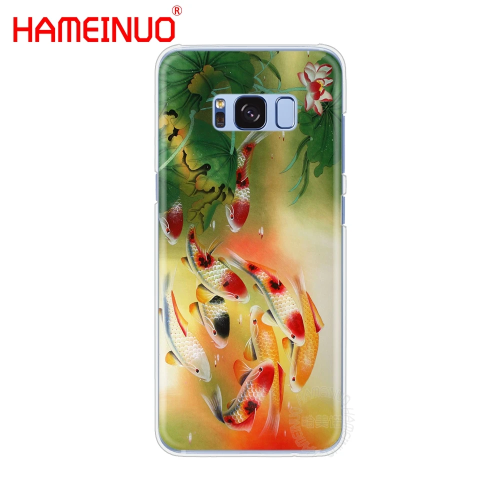 HAMEINUO милый золотой чехол для сотового телефона с рыбками Samsung Galaxy S9 S7 edge PLUS S8 S6 S5 S4