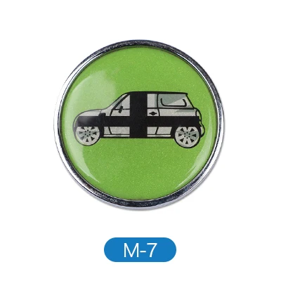 M-7 Ambermile автомобиль передний бейдж с эмблемой Grill металлические наклейки для Mini Cooper, Countryman, R55 R56 R50 R53 R60 R61 F54 F55 F56 аксессуары - Название цвета: M-7