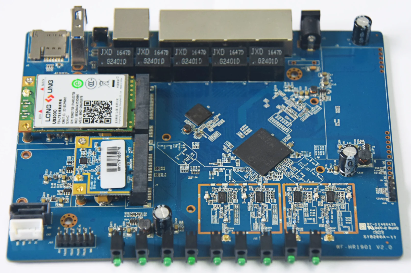Qualcomm IPQ4019 1200M Wave2 Двухдиапазонная Плата развития класса предприятия 4G Routing OpenWrt Tri-band