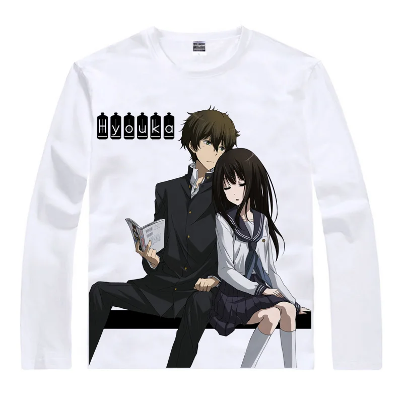 Футболки Hyouka рубашки с длинным рукавом в разных стилях косплей-рубашка десерт