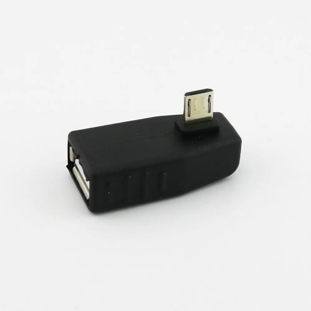 1х USB 2,0 A мама к Micro USB 5 Pin B штекер хост-адаптер OTG разъем влево/вправо/вверх/вниз угол черный