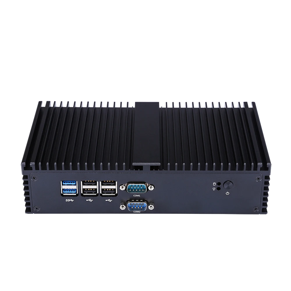 Мини ПК QOTOM без вентилятора с 6 портами RS232 двойной гигабитный LAN поддержка Pfsense 3855U