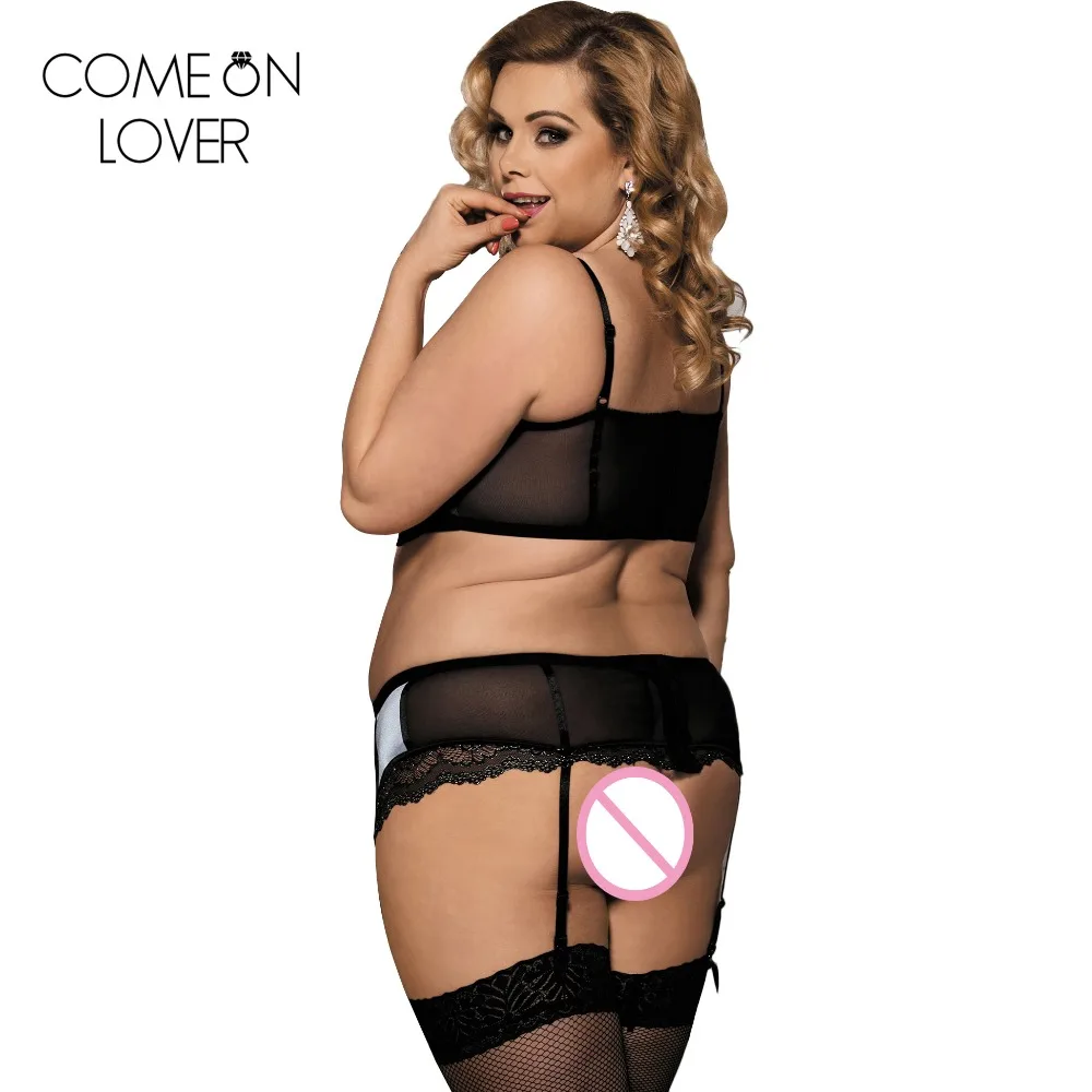 Женское нижнее белье Comeonlover с сеточкой и цветочным принтом большие размеры