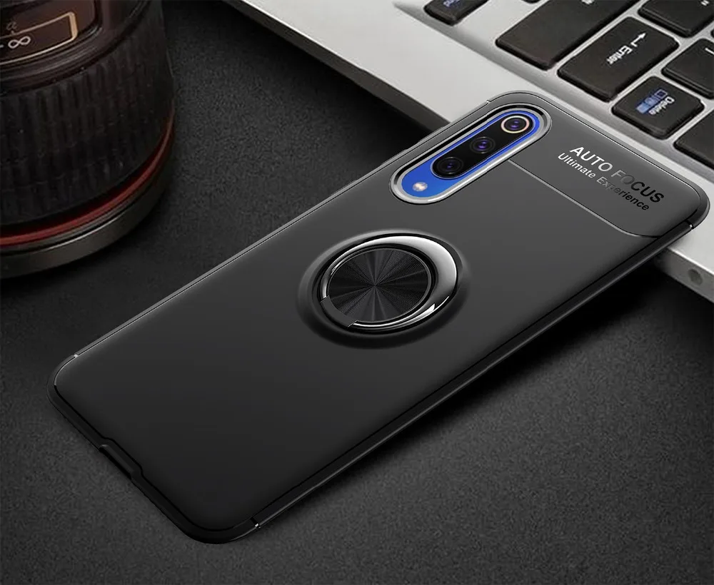 Для Xiaomi mi 9 SE чехол металлическое кольцо кронштейн заднюю крышку для Xiaomi mi 9 SE чехол для телефона на mi 9 se mi 9se держатель мягкий, роскошный, из ТПУ чехол