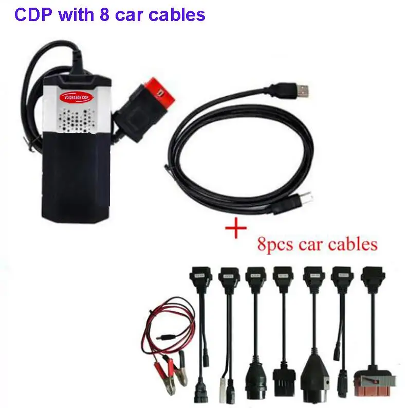 usb with cables vci,0 keygen с bluetooth obd2 кабель Диагностический Инструмент TCS автомобили Грузовики vd ds150e cdp для delphis vdijk autocoms pro - Цвет: usb with cables