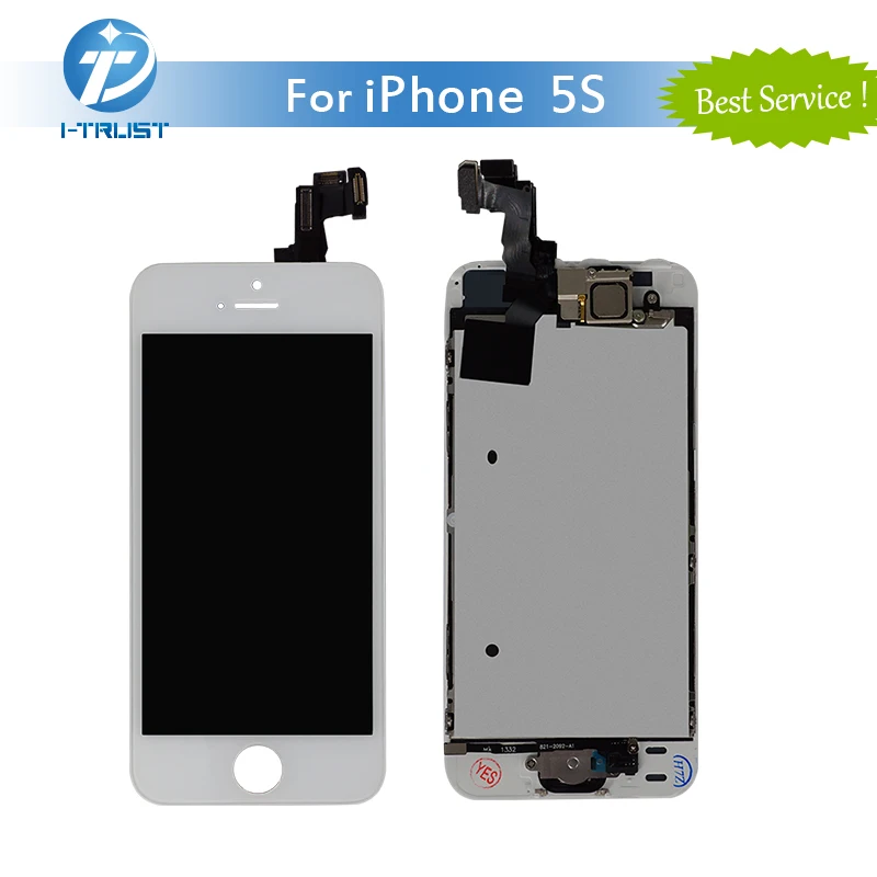 1 шт. + качество белый полный набор сборки ЖК дисплей Дисплей для iphone 5S с Сенсорный