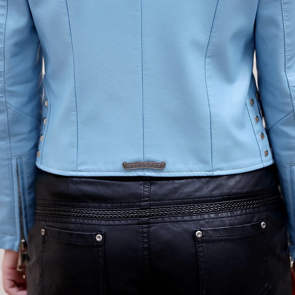 EASTOKES Модные женские кожаные байкерские куртки с асимметричным передним карманом