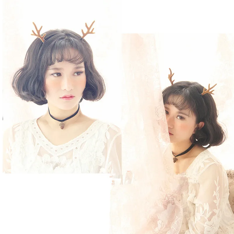 Оригинальный дизайн Косплэй хлопки милый олененок головной убор с рогом