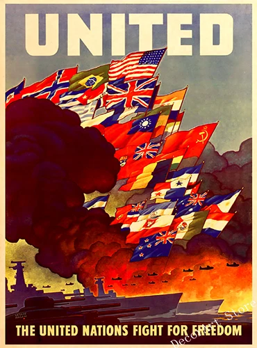 Военный танк CCCP 2 мировая война пропагандистская Картина на холсте винтажные