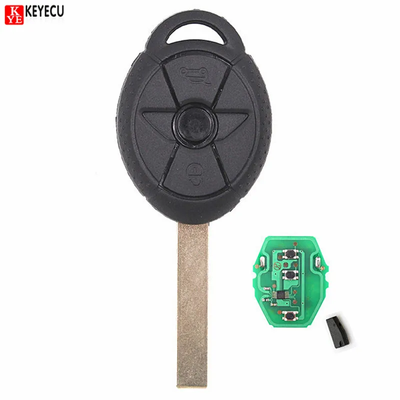 KEYECU 3 кнопочный дистанционный ключ EWS 433 МГц/315 МГц ID44 чип для старых BMW Mini Cooper S R50 2005