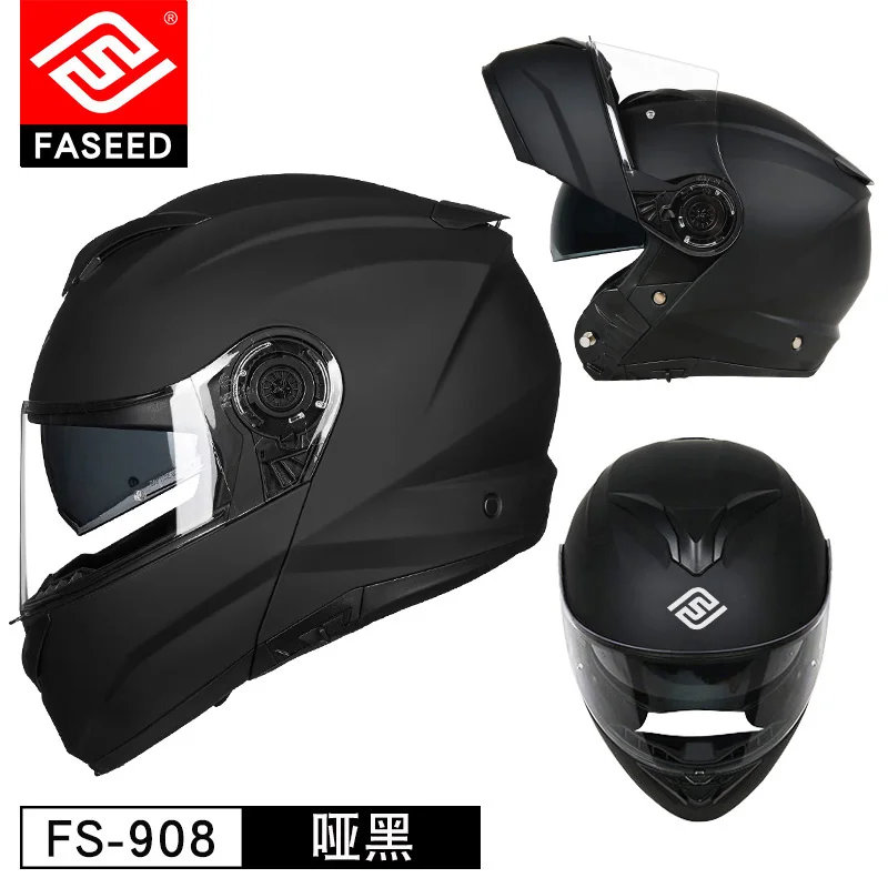 FASEED Filp up модульный мотоциклетный шлем гонки Casco мотоциклетные шлемы de Motociclista двойные козырьки моторный шлем - Цвет: 1