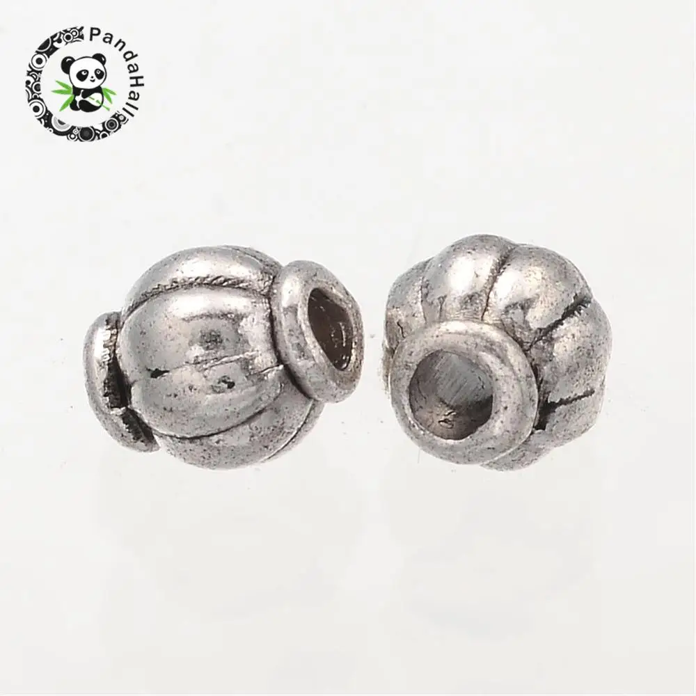 

Barrel Tibetan Silver Spacer Beads, Antique Silver Color, about 4mm long, hole: 1mm