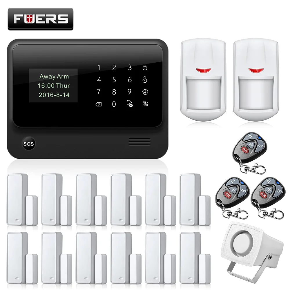 Система сигнализации FUERS G90BPlus беспроводная Wi Fi GSM GPRS 12 датчиков движения окон и